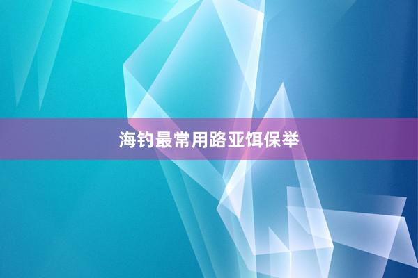 海钓最常用路亚饵保举